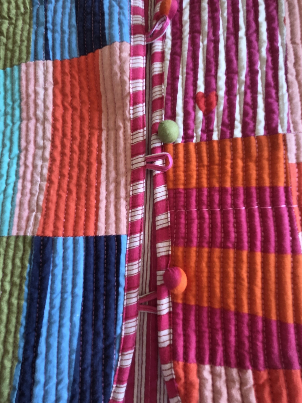 Multi-Color Reversible Patchwork Quilted Jacket - Picture 7 of 8